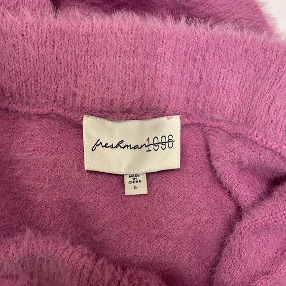 NEW Freshman1996 three piece sweater/skirt set in eyelash pink/purple size small - Picture 3 of 7